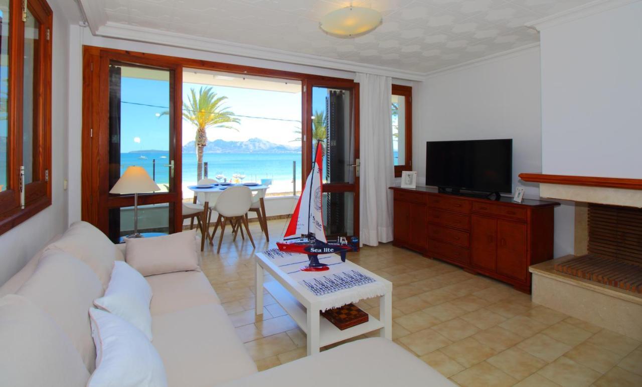 Family Seafront Apt Fantastic Seaview Pollença Esterno foto