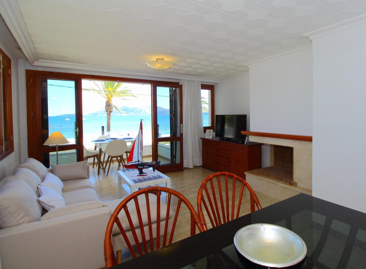 Family Seafront Apt Fantastic Seaview Pollença Esterno foto